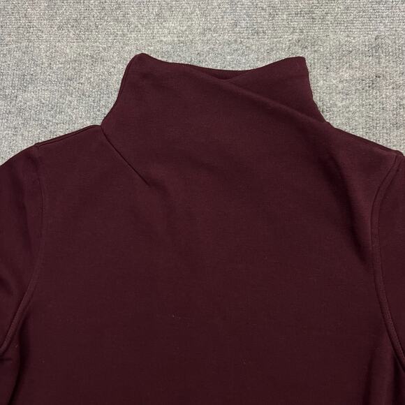 Athleta Sweatshirt Womens XS Spiced Cabernet Cozy Karma Twist Neck Gym Pullover - Picture 4 of 9